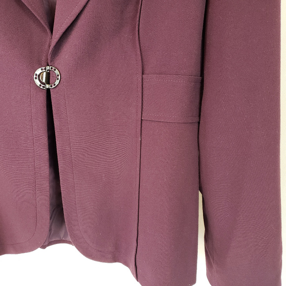 Levine Classics 10 Maroon Fitted Career Blazer - Picture 4 of 7